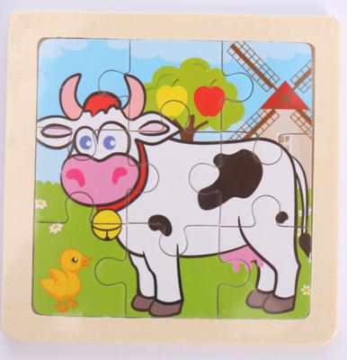 China Cartoon Toy Wooden Puzzle Custom Wooden Jigsaw Puzzles for Kids Educational Toy Puzzles for sale