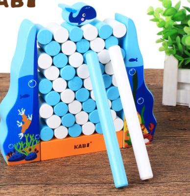 China Fashionable Semicircle Dolls Building Blocks Kids Educational Wooden Stacking Toys for sale