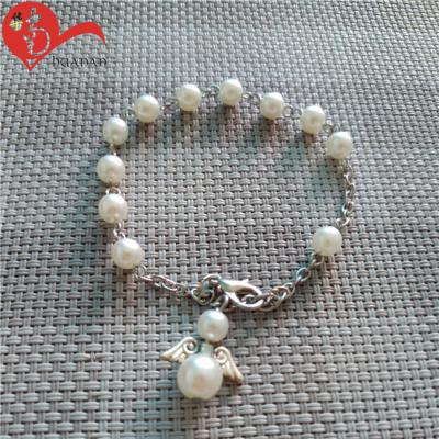 China Other Plastic Rosary Bracelet 8mm Religious Bead Bracelet With Virgin Mary Centerpiece And Benedict Cross for sale