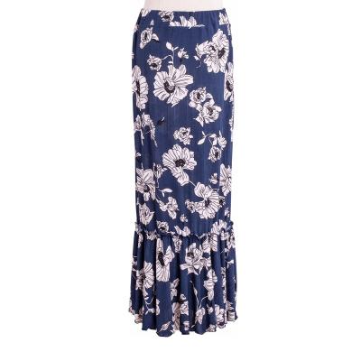 China New Summer Slim Temperament All-match Print Long Section Bust Pleated Casual Skirt Breathable Long for sale