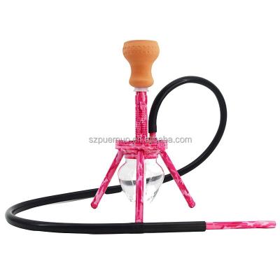 China Luxury Tobacco Pipe Hookah New Gift Set Portable Travel Pink Hookah Smoke Pot Set Ready To Ship for sale