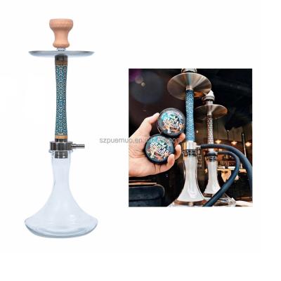 China New Arrival Wooden Stainless Steel Tobacco Pipe Big Russian Hookah Shisha And Customized LOGO Acceptable for sale