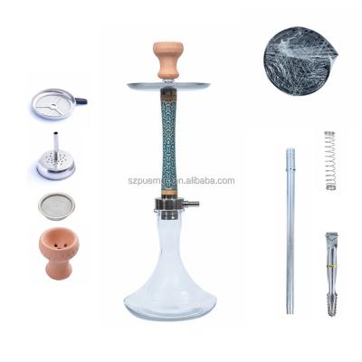 China Tobacco Pipe Stainless Steel Hot Shisha Shisha Flattening Wooden Type Big Hookah for sale