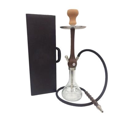 China High Quality Wooden Tobacco Pipe Hookah Set With Case Hard Box Portable Travel Hookah for sale