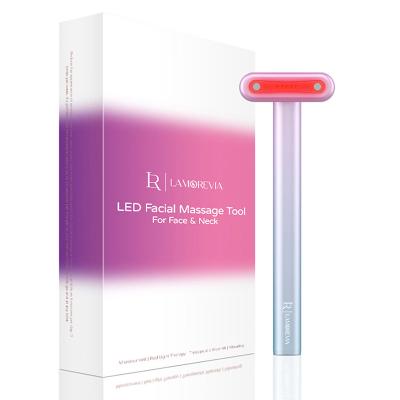 China Wrinkle Remover Eye Skin Care Tightening Therapeutic Led Microcurrent Red Light Vibration Heat Facial Massager Eye Beauty Wand for sale