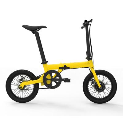 China Ebike 16inch 36V 250W Aluminum Alloy Portable Folding Electric Bicycle E Bike Fat Tire Adult Electric Folding Bike for sale