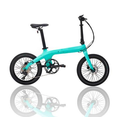 China 2021 CE carbon fiber 36V lithium battery urban folding electric bicycle hidden electric folding bike for sale