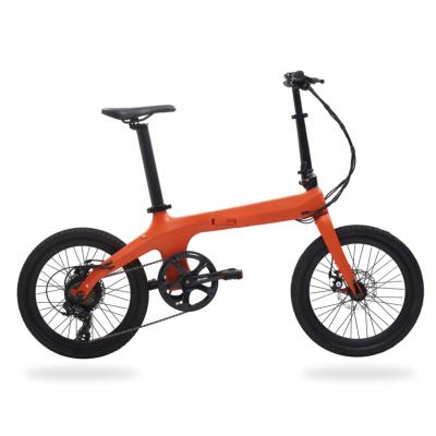 China 2021 Carbon Fiber New Inch 250W Ladies Electric Bike City Bike 20 Frame Ultralight Folding E Bike European Factory for sale