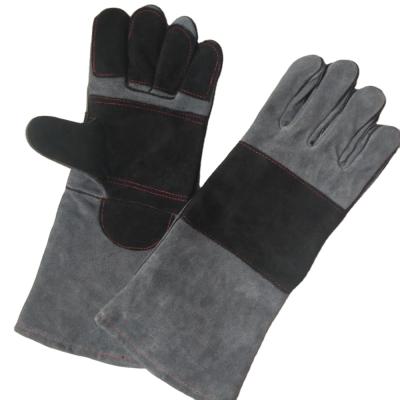 China Wholesale full palm heat resistant kitchen used ovenbaking to protect against bites of animals barbecue leather gloves for sale