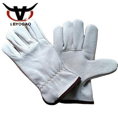 China Fancy Good Quality Winter Mens Full Palm Sheepskin Leather Driver Gloves Bike Riding for sale