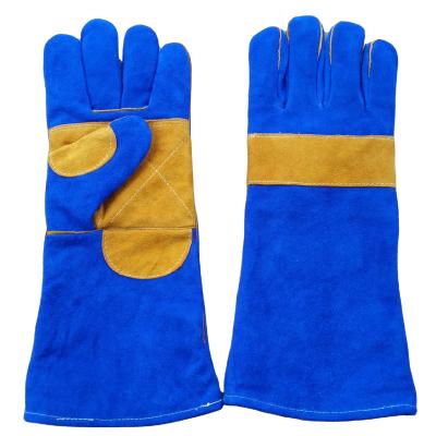 China Hot Selling Full Palm Long Welding Gloves Welding Gloves Thick High Quality Welding Gloves Safety Wholesale for sale