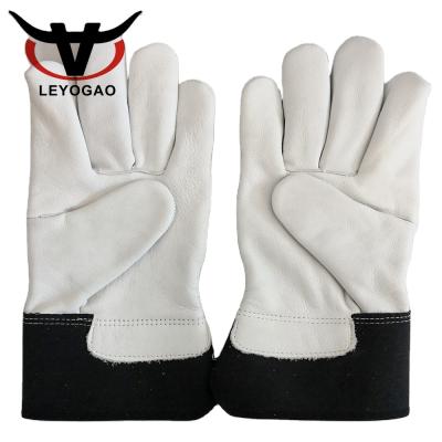 China Full Palm Custom Sizes Comfortable Garden Heavy Duty Leather Working Gloves Working Cheap Leather Gloves for sale