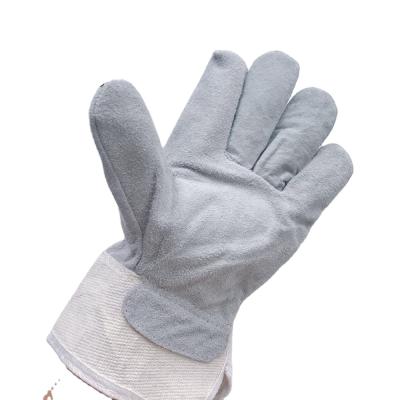 China China Wholesale Custom Logo Full Palm Leather Gloves Work Leather Gloves for sale