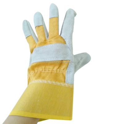 China Comfortable Hot Sale Safety Working Cowhide Split Palm Work Leather Welding Gloves for sale