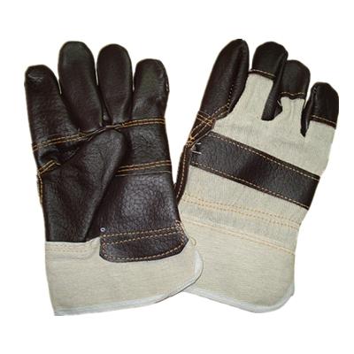 China Patch Palm Factory Sell Oil Resistant Wear-Resisting Driving Gloves Welding Safety Furniture Working Leather Gloves for sale