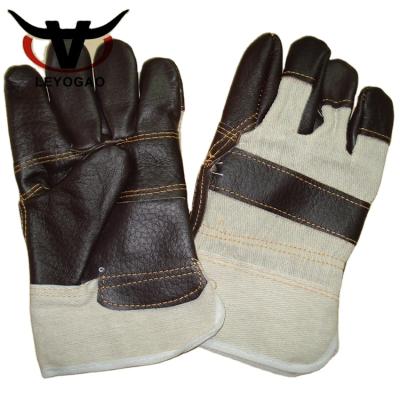 China Patch Palm Work Ladies Furniture Gardening Welding Leather Gloves For Worker for sale