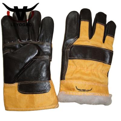 China Custom Leather German Patch Palm Furniture Hard Work Winter Gardening Gloves for sale