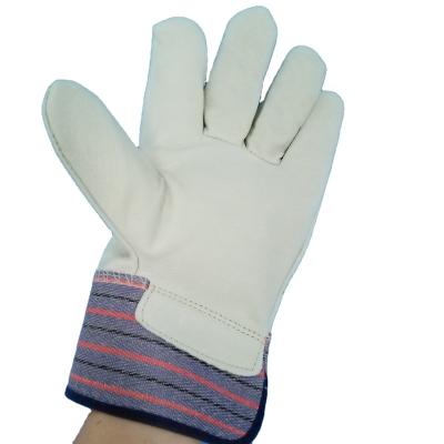 China Hot Sale Safety Anti-slip Pigskin Gloves Heat Insulation Leather Gloves For Industrial for sale