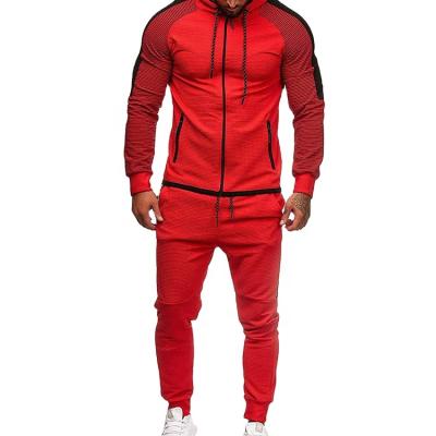 China 2021 New Men's Plus Size Sportswear Set Breathable Jacket And Pants 2 PCs Suit Striped Sweatsuit for sale