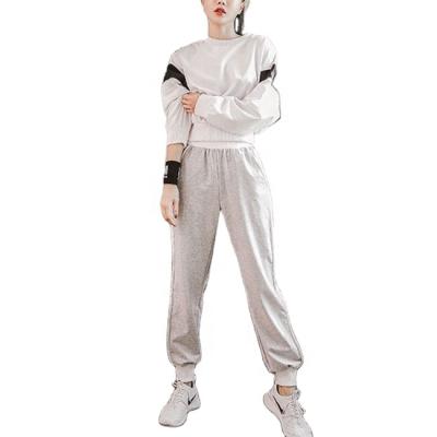 China 2021 New QUICK DRY Women's Cotton Loose Set Indicating T-Shirt And Comfortable Pants Sports Two Piece Suit for sale