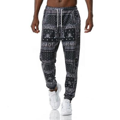 China 2021 new Anti-wrinkle men's casual printed sweatpants retro fashions pants male sports pants for sale