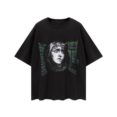 China Custom Made Anti-Wrinkle Graphic Design Oversized Loose High Quality Loose T-shirt Unisex for sale