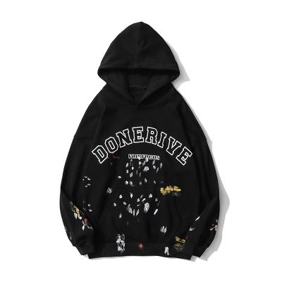 China Custom Fashion Anti-wrinkle Loose Hoodie Customize Pullover Streetwear Unisex Hoodie for sale