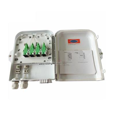 China Outdoor 8 Pole Wall Mount or Left Wall Mount FTTH Distribution Box Fiber Optic Terminal Box for sale