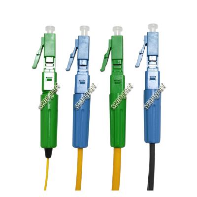 China FTTH LC/UPC LC/APC fiber optic LC connector quick connector used for round/flat cable for sale