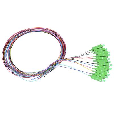 China (Data Center) 12 Color Coded Pigtail 12F SC APC Fiber Optic Fiber Pigtails for sale