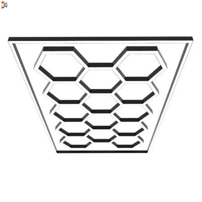 China Aluminum+PC Cover Customized Hexagonal LED Lamp One-Step Free Installation For Car Detailing And Polishing Car Lights LED Hexagon Light for sale