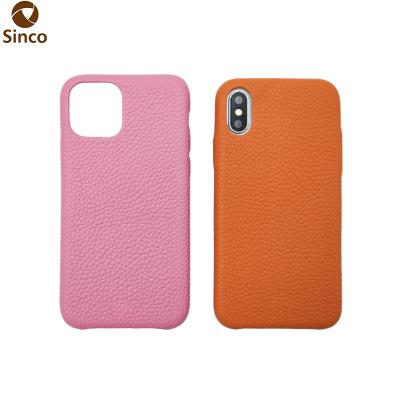 China OEM Full Grain Leather Phone Case Back Cover Shockproof Leather Cell Phone Case For iphone 11 pro max for sale