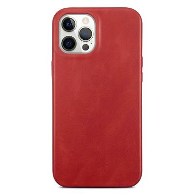 China Full Cowhide Leather Phone Case Leather Wrapped Back Cover For iPhone 12 Pro Max for sale