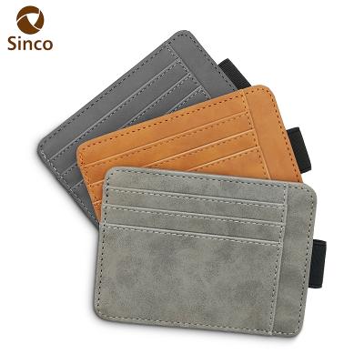 China 2021 Hot Selling Genuine Vintage Credit Card Wallets Business Card Holder Luxury Popular ID Card Case Leather Business Card Holder for sale