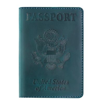 China Fashion High Quality Hot Sale Crazy Genuine Leather Horse Leather Passport Holders for sale