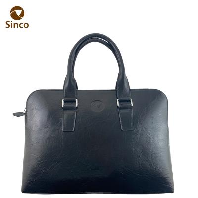 China GENUINE LEATHER custom design genuine leather business bag style cowhide waterproof laptop bag with metal zipper for sale