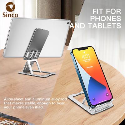 China Anti-fall Drop Shipping Portable Foldable Desktop Mobile Phone Stand Aluminum Cell Phone Holders for sale