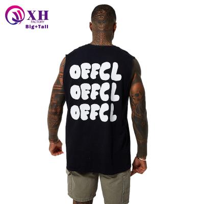 China Beach Street Street Long Sleeve Tank Tops Viable Oversized Casual Back Custom Print Mens Plus Size Man Vest for sale