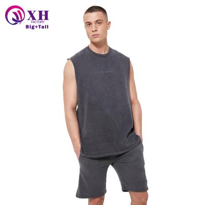 China Thermal Two Piece Tank Top Set Simple Gym Sportswear Mens Vests Street Wear Plus Size Mens Summer Tracksuit for sale