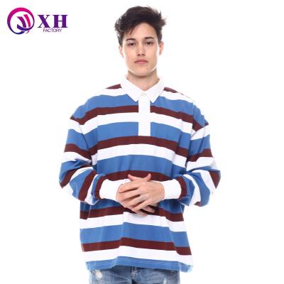 China Viable Wholesale Custom Logo Stripe High Quality Sports Golf Polo Shirts Big And Plus Size Casual Mens Polo Shirts With Embroidery for sale