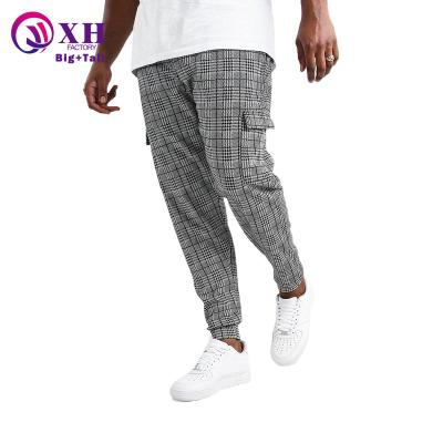 China Casual Pocket High Quality Oversized Multifunctional Men's Plaid Jogger Street Viable Plus Size Men's Pants And Trousers for sale