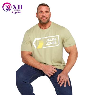 China Viable Custom Logo Printing 100% Cotton Summer Casual O-Neck Half Sleeve Sportswear Plus Size Customized Mens T-shirt for sale