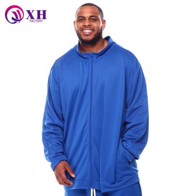 China Custom Viable Zipper Sportswear Stand Collar Solid-color Casual Cotton Hoodies Sweatshirts Plus Size Mens Coats for sale