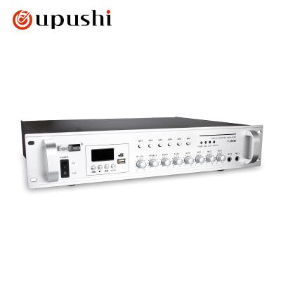 China 6 Zone Oupushi T-100M Integrated Amplifier 2 Channel Blu-tooth Amplifier with USB, FM for sale