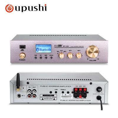 China Oupushi 120w Mini Portable System 2 Zone Power Amp PA Blue-tooth Amplifiers 110V 260*200*66mm for sale