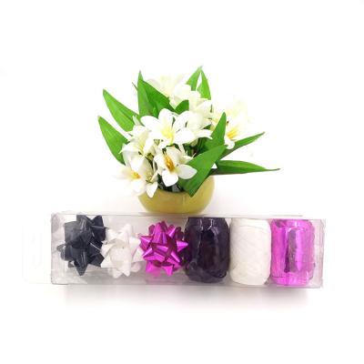 China Fashion Christmas Ribbon Bow Ribbon Egg Plastic Cable Balloon Ribbon Egg For Decoration for sale