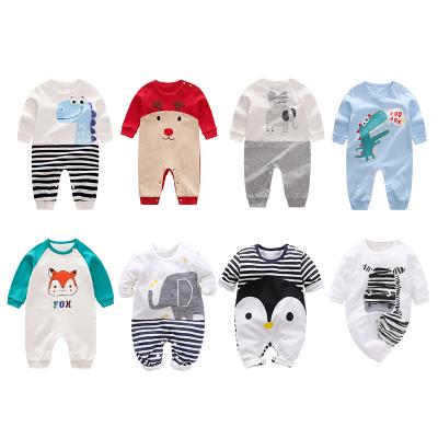 China Lovely New Baby Boy Girl Long Sleeve Rompers Private Logo Infant Pajamas Winter Jumpsuit for sale