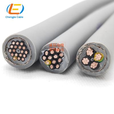 China H05VV5-F 0.5mm2 3core 4core 5core Industrial PVC Sheath Insulation PVC Oil-Resistant Round Cable Customized 2*0.75mm 1mm 1.5mm 2.5mm 4mm 6m for sale