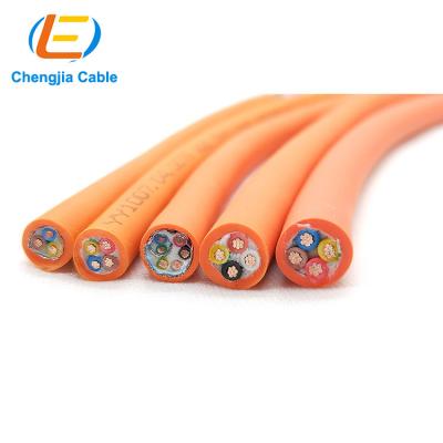 China Industrial Rag Chain Control Cables For Mid Speed ​​CNC Machines HXYY601 4core 0.5mm2 PUR High Insulation Flexible Robot Cable Power Wire for sale