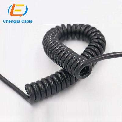 China Core 2 3 4 5 6 7 Coiled Electric Spring Heating Matt or Glossy Electric Spring Spiral Coiled Retractable Coiled Electric Cord for sale